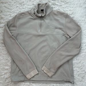 Bogner Men’s 1/4 Zip Mock Neck Pullover Sweater Long Sleeve White Size Large